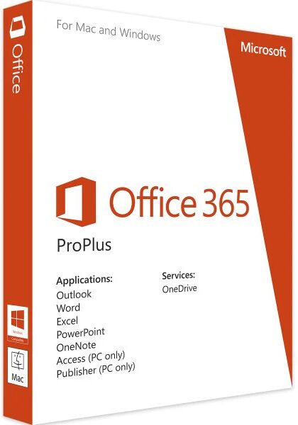 Microsoft OFFICE 365 PRO PLUS (WINDOWS & MAC) 5 DISPOSITIVI 1 ANNO