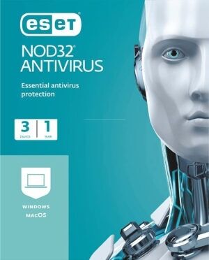 Eset NOD32 Antivirus PC MAC 3 Dispositivo 1 Anno