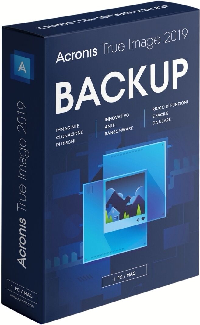 Acronis True Image Backup 2019 5 Dispositivi PC /MAC a VITA