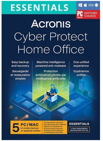 Acronis Cyber Protect Home Office Essential 5 Dispositivi 1 Anno