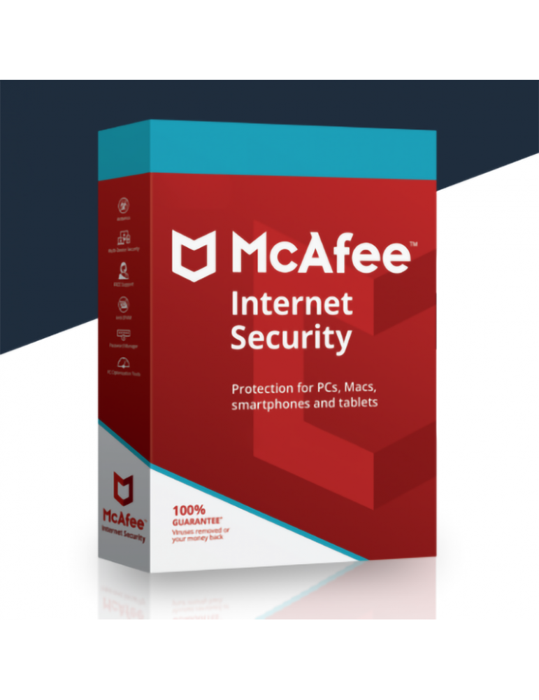 Mcafee Internet Security 5 PC's   1 Ano