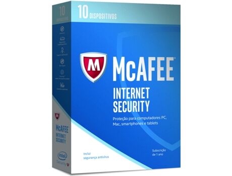 Mcafee Software Internet Security (Dispositivos Ilimitados - 1 ano - PC, Mac, Smartphone e Tablet)