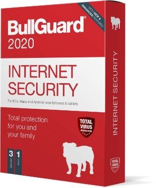Bullguard Internet Security 2020 Windows-datorer 3 anv i 1 år
