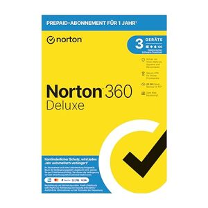 Symantec Norton 360 Deluxe 2023, Antivirus software for 3 Devices and 1-year subscription with automatic renewal, Includes Secure VPN and Password Manager, PC/Mac/iOS/Android, Activation Code by Post