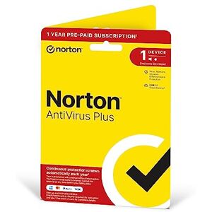 Symantec Norton AntiVirus Plus 2024, Antivirus software for 1 Device and 1-year subscription with automatic renewal, PC or Mac, Activation Code by Post