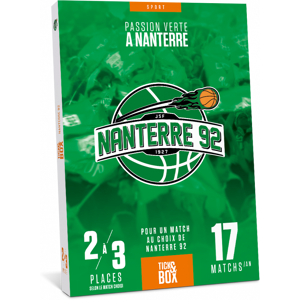 Billets match de Nanterre 92 - Coffret Cadeau Tick’nBox – 2 à 3 places selon le match sélectionné. Tick’nBox est revendeur officiel de Nanterre 92. Publicité