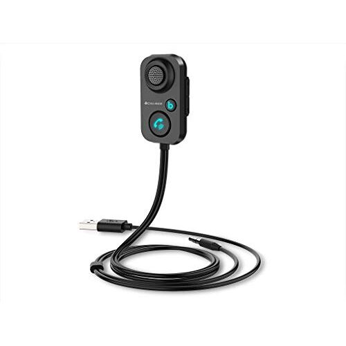 Caliber Bluetooth-ontvanger Carkit Voor audio Auto Radio Stereo 3,5 mm Jack Aux met ophaalknop Bluetooth 5.1 PMT061BT Gevoed via USB Zwart 100 x 33 x 129 mm
