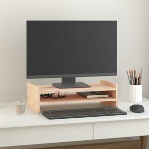 vidaXL Soporte para monitor madera maciza de pino 50x27x15 cm