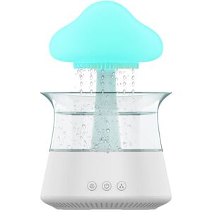 Shoppo Marte CH06 300ml Rain Humidifier Mushroom Cloud Colorful Night Lamp Aromatherapy Machine, Style: Without Remote Controller(White)