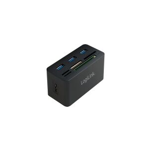 LogiLink CR0042, USB 3.2 Gen 1 (3.1 Gen 1) Type-A, Kompakt flash (CF), MS Duo, MS Micro (M2), MicroSD (TransFlash), USB 2.0, USB 3.2 Gen 1 (3.1 Gen 1) Type-A, 85 mm, 42 mm, 48 mm
