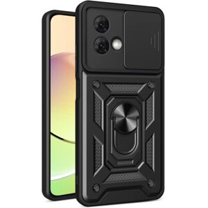 SKALO Motorola Moto G84 5G Armor Hybrid Magnet Ring Camera Slide Black