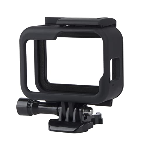 QIMEI-SHOP Behuizing frame compatibel met GoPro Hero 8 Black actiecamera's accessoires beschermende behuizing case met basis en schroef zwart
