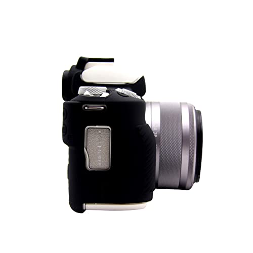 Rieibi Siliconen hoesje voor Canon M50 M50 Mark II, zachte siliconen beschermende camera cover voor Canon EOS M50 EOS M50 II digitale camera, Zwart, Camera Case