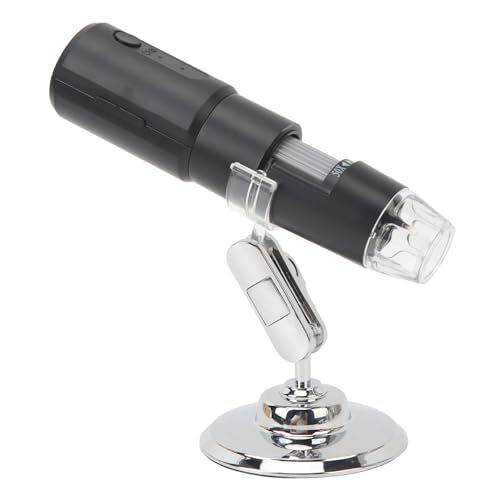 Goshyda Draadloze Digitale Microscoop, 50x Tot 1000x Vergroting WiFi Draagbare Handmicroscopen, met Verstelbare Standaard, HD WiFi-microscoopcamera met LED-licht