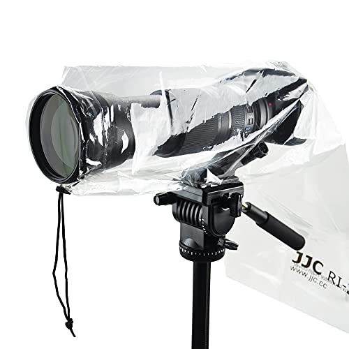 JJC Regenhoes voor camera, waterdichte regenjasbescherming voor Canon Nikon Sony digitale spiegelreflexcamera met lens tot 45 cm lengte (2 stuks)