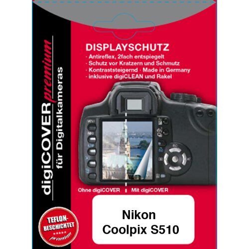 digiCOVER N1540 Anti-reflectie Nikon Coolpix S510 1stuk(s) screen protector screen protectors (Anti-glare screen protector, Camera, Nikon, Nikon Coolpix S510, Transparant, 1 pc(s))