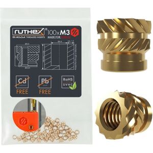 Ruthex M3 threaded insert for VORON – Rx-M3x5x4 - 100 pcs