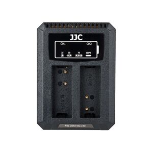 JJC USB-driven dubbel batteriladdare för Panasonic DMW-BLG10/BLE9 Leica BP-DC15