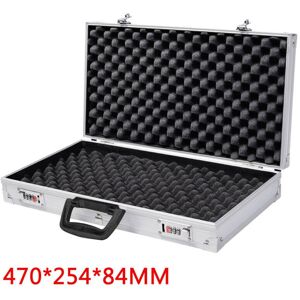 Unbranded Aluminium Pistol Gun Storage Lockable Flight Case Foam Box Secured