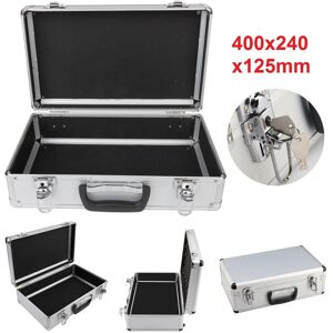 Unbranded Large Hard Aluminium Flight Case Foam Lockable Tool Camera Gun Storage