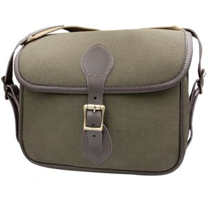 (Green, 75) BISLEY shotgun cartridge bag - 75 or 100 capacity - leather and bras