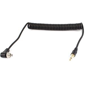 Fotga 3.5mm Plug to Male Flash PC Sync Spring Cord Cable Screw Lock for Studio RF-603