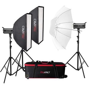 Godox SK400II-V 400Ws Reliable Studio Flash Strobe Light in Photography Lighting 5600K LED Fast Recycling Time for Product Portrait Monolight Wireless System Bowens Mount (Portable 3 Head Kit)