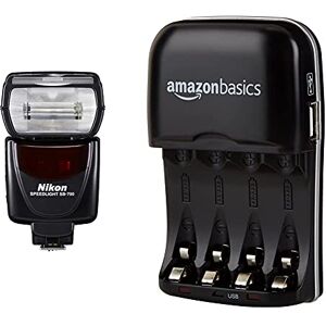 Nikon SB-700 Speedlight Flash Unit & Amazon Basics Ni-MH AA; AAA Battery Charger with USB Port