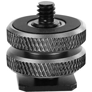 Entatial Microphone Mount Screw 3/8" to 1/4" Inches to Flash Hot Shoe Mount Adapter Convert Screw Adapter Double Cold Shoe Seat