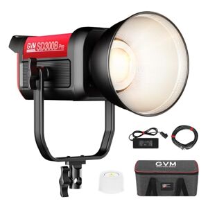 GVM Great Video Maker GVM Photography Lighting 300W Bi-Color Studio Lights with 45°Standard Reflector 65700Lux@1m CCT 2700~6800K 12Lighting Scenes App Control LED Video Light