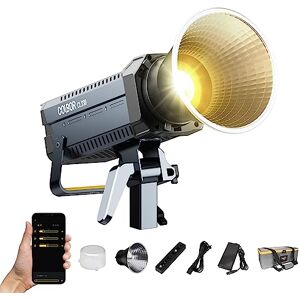 Video Light, COLBOR CL330 330W Continuous Lighting 2700-6500K Bi-Color CRI96+ 65800Lux@3.3ft COB Studio Light Professional with Bowens Mount APP 10 Light Effects, LED-Video-Ligh-Photographyt-Studio