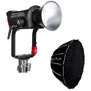 Aputure LS 600d with Dome SE Softbox, Professional 600W Daylight 5600K Bowens Mount LED Video Light (V-Mount),CRI 96+ TLCI 96+,8 Built-in Lighting FX Support Sidus Link APP