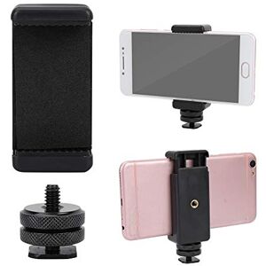 Qiilu Flash Hot Shoe Adapter Tripod Mount Phone Clip Holder DSLR Camera