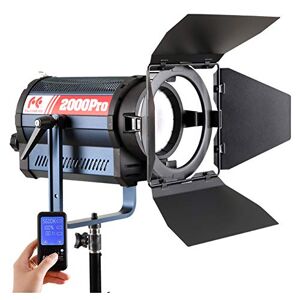 FEFALCONEYES Spotlight Led Photo Video Light 200W Bi-Color 3000K-8000K For Studio Film Photography Lighting With Barndoor 2000Pro