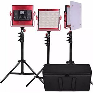 DJBFB LED Photography Video Light Panel CRI97 3200K-5600K Photo Studio Lighting Equipment with Tripod Stand Digital Red