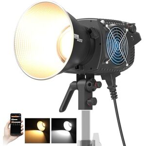 ZHIYUN MOLUS B300[Official]300W Video Light, COB LED Video Light with Bowens Mount, Bi-Color Studio Light with 63200LUX/1m/ 2700K-6500K/ CRI ≥95/ TLCI ≥97/ APP Control, 13 Scene Light Effects