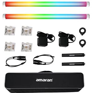 Aputure Amaran PT2C 2-Light Kit RGBWW Color Pixel LED Tube Light 2FT(60cm) 11.5W CCT 2700K-10000K LED Video Light Wand Stick Supports APP Control