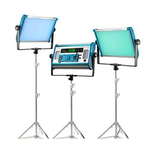 Yidoblo Dimmable RGBW 96W LED Video Light : 2800-9900K CRI 96+ LED Panel Remote,Smartphone APP, Light Stand for YouTube Studio Photography, Video Shooting (A-2200C 3 Packs)