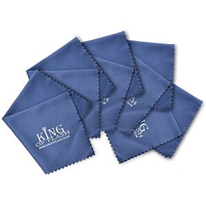 King of Flash 5 x Blue Superfine Microfiber Cleaning Cloths For Mobile Phones, Glasses, Tablets, TV, Sunglasses, Screens, Camera Lens Cleaners (5 Pack Cloth)