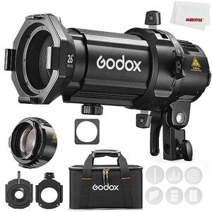Godox MLP19K/MLP26K/MLP36K Projection Attachment Provides Special Functions Such As Spotlight and Floodlight, Beam Cutting, Optical Zoom, Beam Modeling for Godox Mount LED Light/Flash (MLP-26K)