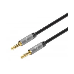 Manhattan 355995 Audio-Kabel 2 m 3.5mm Schwarz, Silber