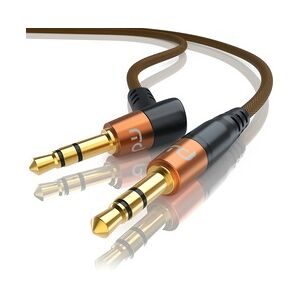 Primewire AUX Audio-Kabel, 3,5-mm-Klinke, gewinkeltes HiFi Stereo Klinkenkabel / Verbindungskabel - 2m