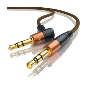Primewire AUX Audio-Kabel, 3,5-mm-Klinke, gewinkeltes HiFi Stereo Klinkenkabel / Verbindungskabel - 2m