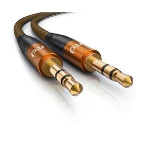 Primewire 3,5-mm-Klinke Audio-Kabel, AUX, Klinkenkabel, Metallstecker, Klinke Verbindungskabel, Audiokabel - 2m