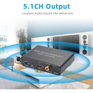 Tomtop Jms 192khz Arc Audio Adapter Hd Audio Extractor Digital Zu Analog Audio Konverter Dac Spdif Koaxial Rca