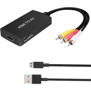 NÖRDIC HDMI til AV 3xRCA CVBS composite video-adapter med lyd, opløsning op til 1080p 1m