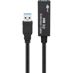 Goobay USB 3.0 aktivt USB-forlængerkabel, 5 m, sort