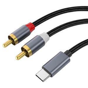 NÖRDIC USB-C til RCA kabel 1,2m til lyd