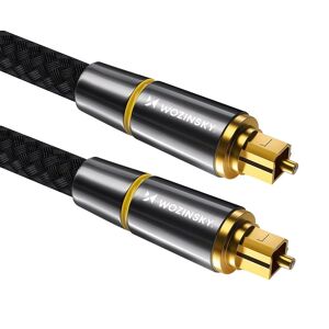 Wozinsky Optisk kabel lydkabel digital optisk fiber Toslink SPDIF 3m sort