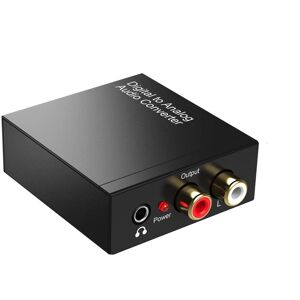 NÖRDIC 192KHz digital til analog audio konverter, Toslink og Coaxial til RCA L / R og 3.5mm AUX D / A konverter